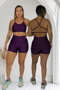 Conjunto short sem bojo fivela 01